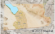 Satellite Map of Imperial County, semi-desaturated
