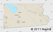 Shaded Relief Map of Imperial County, single color outside
