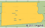Savanna Style Simple Map of Imperial County, cropped outside