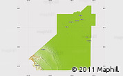 Physical Map of Kings County, cropped outside