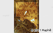 Physical Map of Lassen County, darken