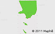 Political Simple Map of Los Angeles County, cropped outside
