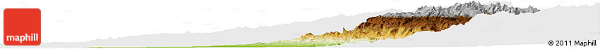 Physical Horizon Map of Madera County, single color outside