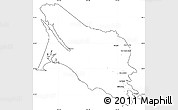 Blank Simple Map of Marin County, cropped outside