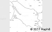 Blank Simple Map of Marin County