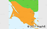 Political Simple Map of Marin County