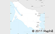 Silver Style Simple Map of Marin County