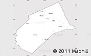 Silver Style Simple Map of Merced County, cropped outside
