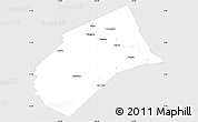 Silver Style Simple Map of Merced County, single color outside