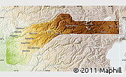 Physical Map of Nevada County, lighten