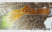 Physical Map of Nevada County, semi-desaturated