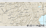 Shaded Relief Map of Nevada County
