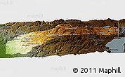 Physical Panoramic Map of Nevada County, darken