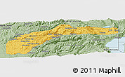 Savanna Style Panoramic Map of Nevada County