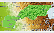 Political Map of Placer County, physical outside