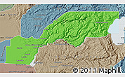 Political Map of Placer County, semi-desaturated