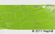 Physical Panoramic Map of Sacramento County