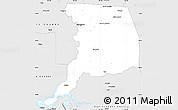 Silver Style Simple Map of Sacramento County