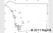 Blank Simple Map of San Diego County, cropped outside
