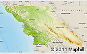Physical Map of San Luis Obispo County, shaded relief outside