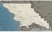 Shaded Relief Map of San Luis Obispo County, darken