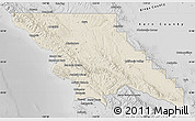 Shaded Relief Map of San Luis Obispo County, desaturated