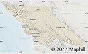 Shaded Relief Map of San Luis Obispo County, lighten