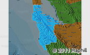 Political Map of San Mateo County, darken