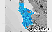 Political Map of San Mateo County, desaturated