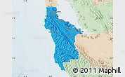 Political Map of San Mateo County, lighten