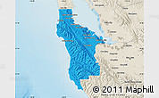Political Map of San Mateo County, shaded relief outside