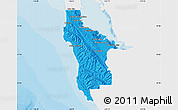Political Map of San Mateo County, single color outside