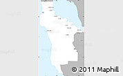 Gray Simple Map of San Mateo County