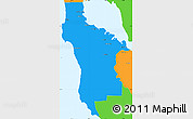 Political Simple Map of San Mateo County