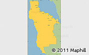 Savanna Style Simple Map of San Mateo County