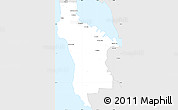 Silver Style Simple Map of San Mateo County