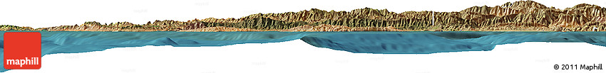 Satellite Horizon Map of Santa Barbara County