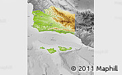 Physical Map of Santa Barbara County, desaturated