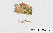 Satellite Map of Santa Barbara County, cropped outside