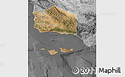 Satellite Map of Santa Barbara County, desaturated