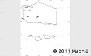 Blank Simple Map of Santa Barbara County, cropped outside
