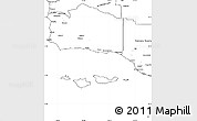 Blank Simple Map of Santa Barbara County