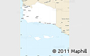 Classic Style Simple Map of Santa Barbara County
