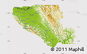 Physical Map of Santa Clara County, cropped outside