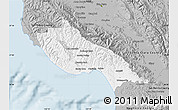 Gray Map of Santa Cruz County