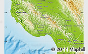 Physical Map of Santa Cruz County