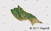 Satellite Map of Santa Cruz County, cropped outside