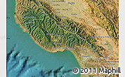 Satellite Map of Santa Cruz County
