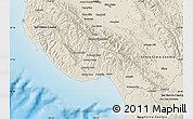 Shaded Relief Map of Santa Cruz County