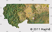 Satellite Map of Siskiyou County, cropped outside